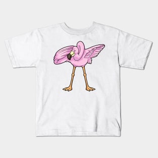 Flamingo at Hip Hop Dance Dab Kids T-Shirt